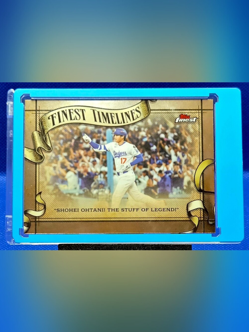 Topps Bright Blue Framed Shohei Ohtani Finest Timelines Card